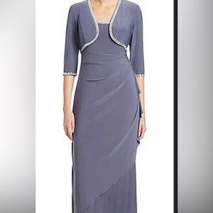 Alex Evenings Gray Wedding Dress